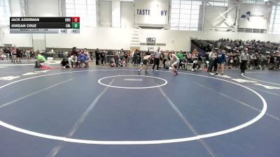 126 lbs Cons. Round 2 - Jordan Cruz, Club Not Listed vs Jack Aderman, Olean Wrestling Club