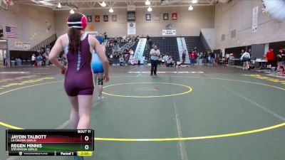 140 lbs Quarterfinal - Regen Minnis, Stevenson (Girls) vs Jaydin Talbott, La Center (Girls)