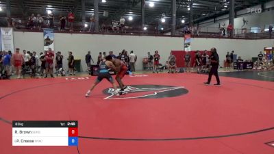 63 kg Consolation - Ryu Brown, Sons Of Thunder Wrestling vs Paxton Creese, NYAC/Storm