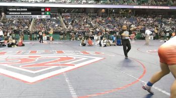 3A 215 lbs 3rd Place Match - Kevin Saldana, Hendersonville High School vs Jeremiah Haggins, Lincolnton High School