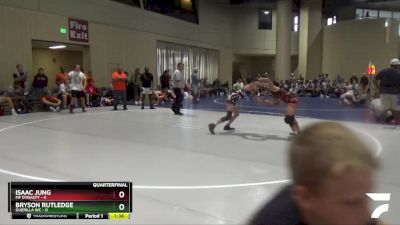 106 lbs Quarters & 3rd Wb (32 Team) - Bryson Rutledge, Guerilla WC vs Isaac Jung, MF Dynasty