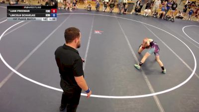 86 lbs 1st Place Match - Liam Freeman, Flat Earth Wrestling Club vs Lincoln Schuelke, Berge Elite Wrestling Academy