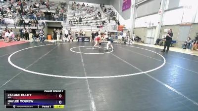 68 lbs Champ. Round 1 - Za`Lane Hulitt, WA vs Haylee McGrew, IA