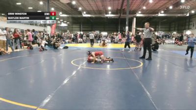 70 lbs Orin Winston, CAPITAL CITY WRESTLING CLUB vs Waylon Martin, GRIZZLY WRESTLING CLUB