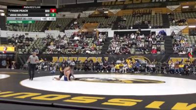 141 lbs Quarterfinal - Tyson Peach, South Dakota State vs Zeke Seltzer, Missouri