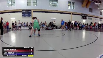 285 lbs Quarterfinal - Ayden Burton, Franklin Wrestling Club vs Levi Oberle, Dragon Wrestling Club