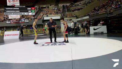 Schoolboys - 100 lbs Cons. Round 5 - Josiah Ruelas, Shafter Youth Wrestling vs Jacob Her, Red Star Wrestling Academy