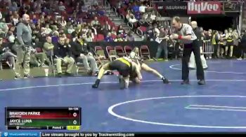 3 lbs Quarterfinal - Jayce Luna, Bettendorf vs Brayden Parke, Linn-Mar