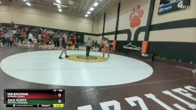 190 lbs Semifinal - Zack Kuntz, Greybull/Riverside vs Ian Backman, Natrona County