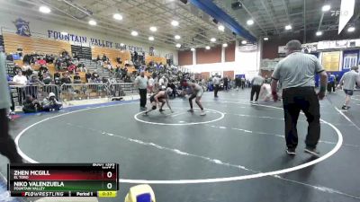 150 lbs Cons. Round 6 - Niko Valenzuela, Fountain Valley vs Zhen McGill, El Toro