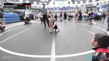 35 lbs Consi Of 4 - Kyson Lovelace, Clinton Youth Wrestling vs Leroy Smith, Hinton Takedown Club