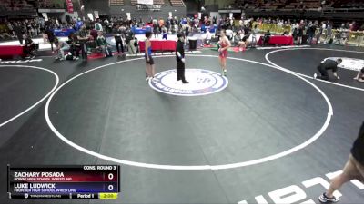 150 lbs Cons. Round 3 - Zachary Posada, Poway High School Wrestling vs Luke Ludwick, Frontier High School Wrestling