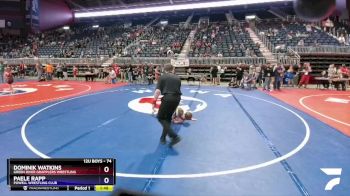 74 lbs 3rd Place Match - Dominik Watkins, Green River Grapplers Wrestling vs Paele Rapp, Powell Wrestling Club