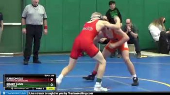 120 lbs Cons. Round 2 - Brady Losie, OAK HARBOR vs Ransom Els, Washington (Massillon)