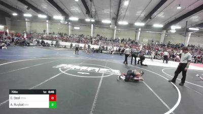 70 lbs Semifinal - Connor Deal, Stout Wrestling Academy vs Asher Ruybal, San Luis Valley WC