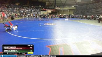 59 lbs Quarterfinal - Paxton Hanson, Mat Demon Wrestling Club vs Kingston Sato, Team Aggression Wrestling Club