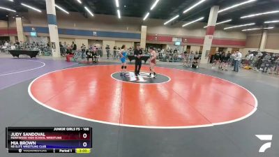 106 lbs Round 2 - Judy Sandoval, Montwood High School Wrestling vs Mia Brown, NB Elite Wrestling Club