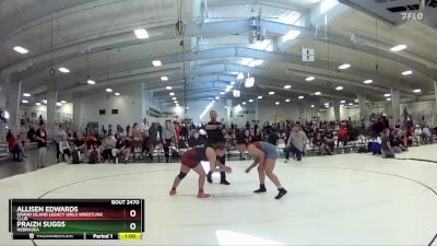 193 lbs 2nd Place Match - Allisen Edwards, Grand Island Legacy Girls Wrestling Club vs Praizh Suggs, Nebraska