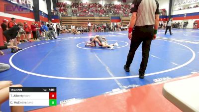 119 lbs Quarterfinal - Tucker Alberty, Sapulpa High School vs Conner McEntire, Sand Springs