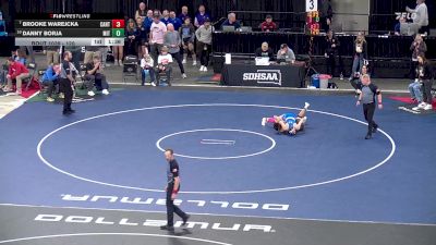 120 lbs Champ. Round 1 - Brooke Warejcka, Canton vs Danny Borja, Mitchell