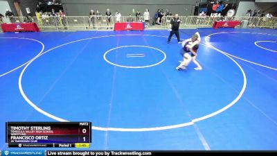 120 lbs Cons. Round 3 - Timothy Sterling, Temecula Valley High School Wrestling vs Francisco Ortiz, JG Takedown Club