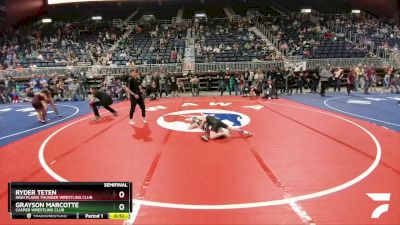 77 lbs Semifinal - Grayson Marcotte, Casper Wrestling Club vs Ryder Teten, High Plains Thunder Wrestling Club