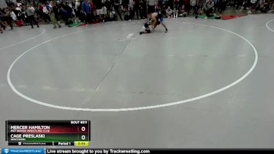 108 lbs Quarterfinal - Cage Preslaski, Wisconsin vs Mercer Hamilton, Mat Demon Wrestling Club