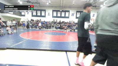 108 lbs 1st Place Match - Ajay Limon, California Grapplers vs Andersen Park, North Tustin