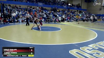 100lbs Cons. Round 3 - Violet Phillips, R. A. Long (Girls) vs Aubrey Morris, Camas (Girls)
