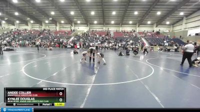 67 lbs 3rd Place Match - Andee Collier, Grantsville Wrestling Club vs Kynlee Douglas, Bear River Junior High Wrestling Club