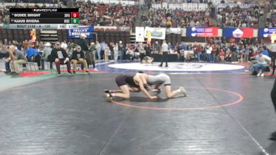 A - 126 lbs Quarterfinal - Kaius Rivera, Billings Central/Joliet vs Bodee Bright, Sidney / Fairview