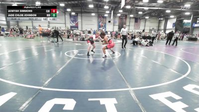 145 lbs Rr Rnd 1 - Ja'Niyah Simmons, Elm Street Grapplers vs Jade Chloe Johnson, Indiana Outlaws Purple