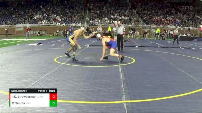 D2-144 lbs Cons. Round 1 - Colten Strawderman, Edwardsburg HS vs Carter Simota, Jefferson HS