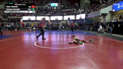 55 lbs Cons. Round 4 - Abel Pebbles, Worland Wrestling Club vs Ronan Strader, Eastside United