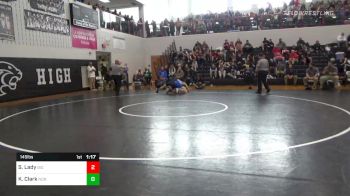 145 lbs Quarterfinal - Seth Lady, Biglerville vs Kayden Clark, Northern Lebanon