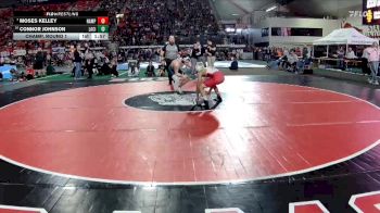 6A 126 lbs Champ. Round 1 - Moses Kelley, Nampa vs Connor Johnson, Lake City