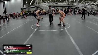 130 lbs Round 1 (4 Team) - David Pitkis, Revival Uprising Orange vs Mason Roncolato, Grit Mat Club