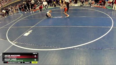 50 lbs Quarterfinal - Jayzie Whitford, Team Pride Academy vs McCoy Haws, SANPETE GIRLS WRESTLING CLUB