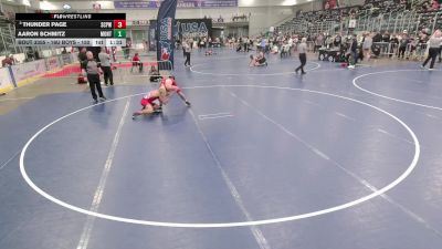 16U Boys - 150 lbs Quarters - Thunder Page, South Central Punisher Wrestling vs Aaron Schmitz, Montana