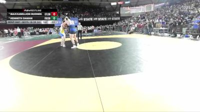 Boys 1B/2B 285 Cons. Round 4 - Maxxamillion Budnek, Chief Leschi vs Kenneth Daman, Forks