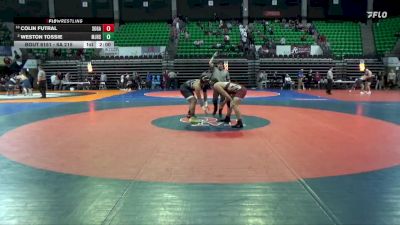 6A 215 lbs Quarterfinal - Colin Futral, Southside Gadsden vs Weston Tossie, Mortimer Jordan HS