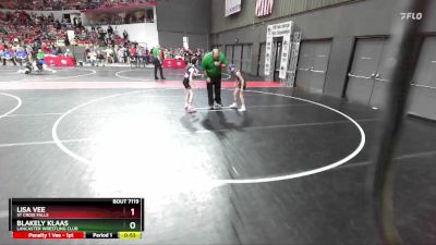 70 lbs Quarterfinal - Blakely Klaas, Lancaster Wrestling Club vs Lisa Vee, St Croix Falls