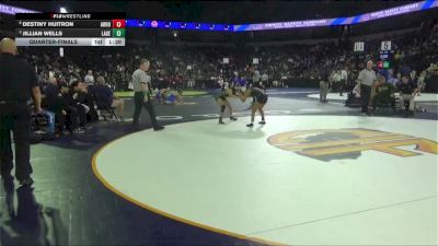 100 lbs Quarterfinal - Destiny Huitron, Arroyo (SS) vs Jillian Wells, Lakeside (SS)