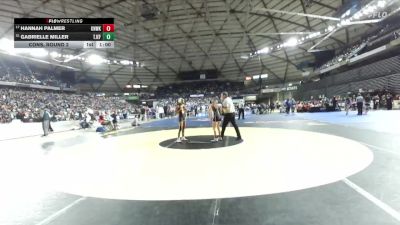 Girls 3A 110 lbs Cons. Round 2 - Gabrielle Miller, Thomas Jefferson (Girls) vs Hannah Palmer, Kennewick (Girls)