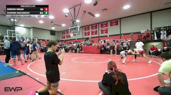 119 lbs Consi Of 16 #2 - Jordon Inman, Prague vs Cooper Hochmuth, McAlester