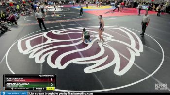 Quarterfinal - Ximena Galarza, Millard West Girls vs Kayden Sipp, Adams Central Girls