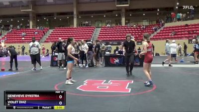 106 lbs Round 5 - Genevieve Dykstra, IL vs Violet Diaz, IA