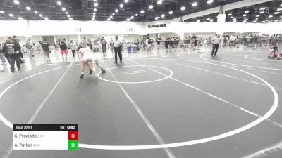 116 lbs Consi Of 8 #1 - Kash Preciado, Live Training vs Austin Parker, Aniciete TC