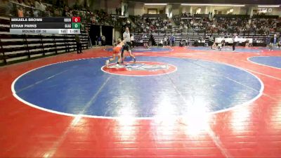 100 lbs Round Of 16 - Mikaela Brown, Roundtree Wrestling Academy vs Ethan Parks, Glasgow Wrestling Academy