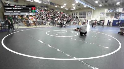 100 lbs Champ. Round 2 - Isabella Martinez, La Serna vs Kamden Nguyen, Irvine